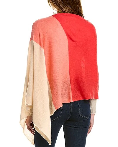 Horizonal Stripes Cashmere Poncho Women 4 Horizonal Stripes Cashmere Poncho Women - Image 2