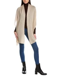 Lightweight Cashmere Wrap Women Charcoal Grey -Portolano 1055437836 RLLD beige 1 1