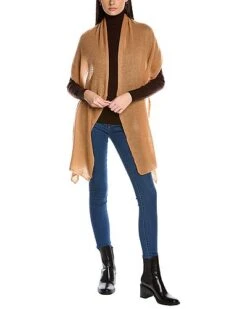 Lightweight Cashmere Wrap Women Charcoal Grey -Portolano 1055437836 RLLD camel 1