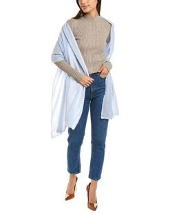 Lightweight Cashmere Wrap Women Charcoal Grey -Portolano 1055437836 RLLD lightblue 1
