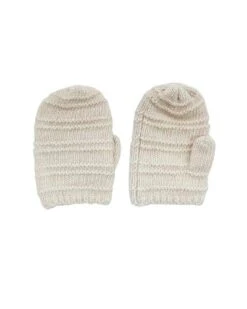 Ribbing Detail Cashmere Mitten Kids