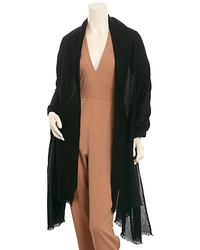 Womens Black Cashmere Pashmina 4 Womens Black Cashmere Pashmina - Image 2