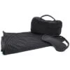 Travel Wrap/Throw, Eyemask And Zipper Bag With Handle In Solid Color In Ribbed Stitch Home -Portolano 1111086932 RLLD 1
