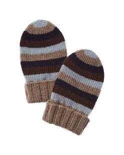 All Over Stripes Cashmere Mitten Kids