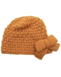 Big Bow Chunky Wool-Blend Hat Kids