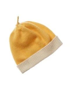 Tubular Knot On Top Cashmere Hat Kids