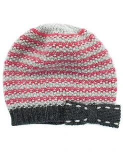 Two-Tone Bow Cashmere Hat Kids