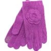 Handknitted Flower Tech Wool & Cashmere-Blend Glove Kids -Portolano 1111366489 RLLD 1