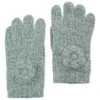 Handknitted Flower Tech Wool & Cashmere-Blend Glove Kids -Portolano 1111366490 RLLD 1