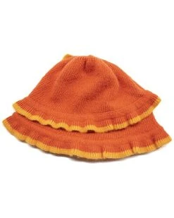 Contrast Ruffles Cashmere Hat Kids