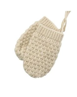 Popcorn Stitch Cashmere Mitten Kids
