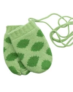 Polka Dots Wool & Cashmere-Blend Mitten Kids