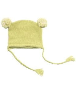 Pompoms At Sides Cashmere Hat Kids