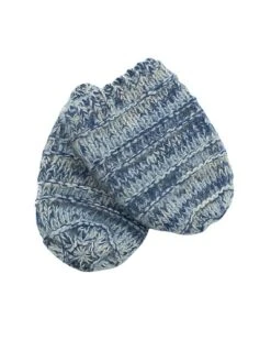 Rib Detail Cashmere Mitten Kids