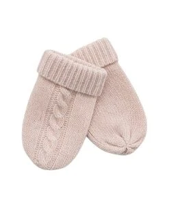 Cable & String Cashmere Mitten Kids