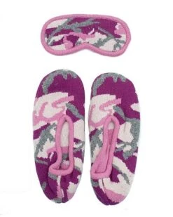 Ballerina Slippers And Eyemask In Camouflage Design Home