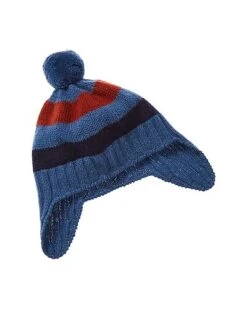 Striped Earflap Cashmere Hat Kids