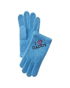 I Love Daddy Cashmere Gloves Kids