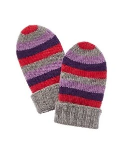 All Over Stripes Cashmere Mitten Kids