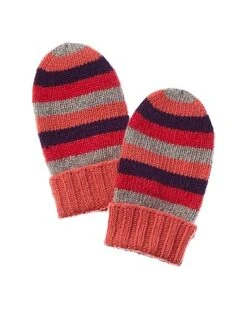 All Over Stripes Cashmere Mitten Kids