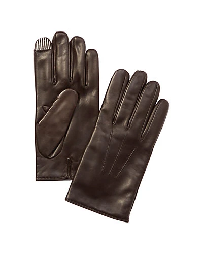 Men's Tech Chocolate Leather Gloves 3 Men's Tech Chocolate Leather Gloves