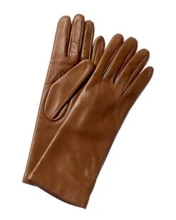 Cashmere-Lined Leather Gloves Women