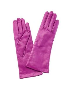 Long Cashmere-Lined Leather Gloves Women
