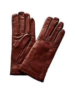 Men's Tan Wool-Lined Nappa Leather Gloves
