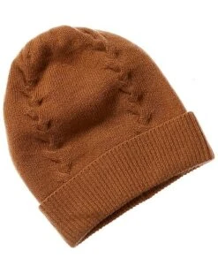 Toffee Cashmere Cable Hat Women