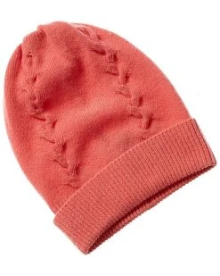 Sugar Coral Cashmere Cable Hat Women