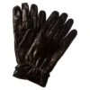Men's Black Lambswool & Cashmere Lined Leather Gloves 2 Men's Black Lambswool & Cashmere Lined Leather Gloves -Portolano 1211242345 RLLD 1