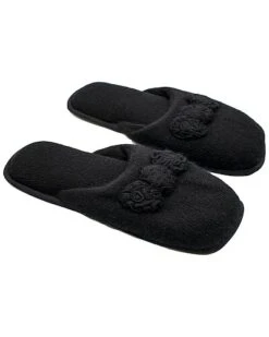 Ladies Slippers With Knitted Flowers Home