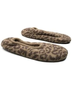 Ladies Ballerina Slippers In Leopard Print Design Home