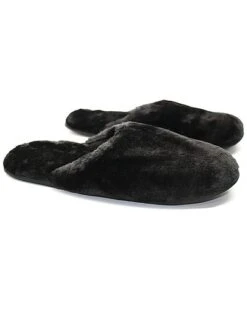 Ladies Slippers In Faux Fur Home