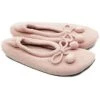 Ladies Ballerina Slippers With Bow And Poms Home -Portolano 1311087109 RLLD 1