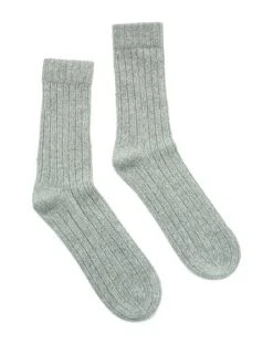 Cashmere Ribbed Socks Home