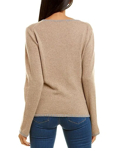 V-Neck Wool & Cashmere-Blend Sweater Women 4 V-Neck Wool & Cashmere-Blend Sweater Women - Image 2