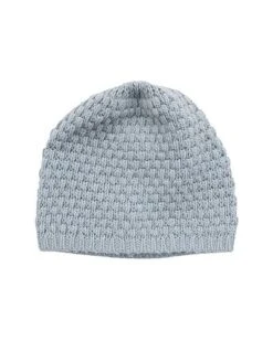 Popcorn Stitch Skull Cashmere Hat Kids