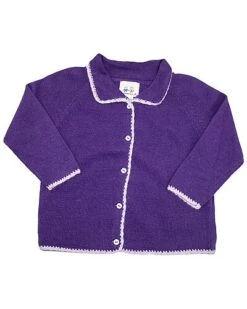 Scallop Edge Wool & Cashmere-Blend Cardigan Kids